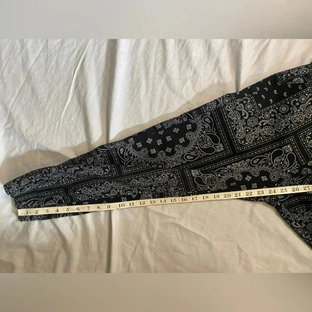 American Bazi Black Bandana High Rise Joggers Size Small - Picture 4 of 6